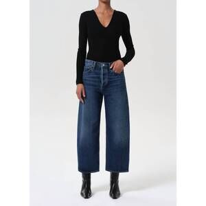 NEW AGOLDE arc short wave jeans in blue